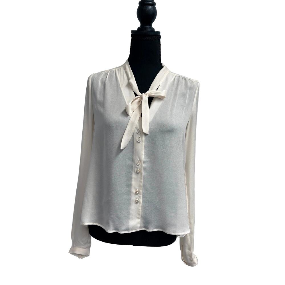 Elizabeth and James semi sheer women's blouse, NWT